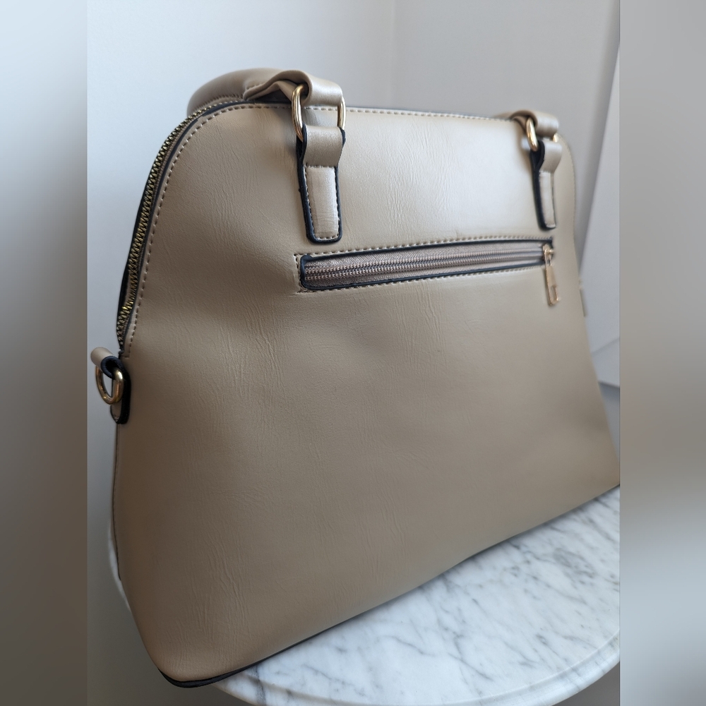 Neutral Geometric Shoulder Bag - Picture 5 of 7